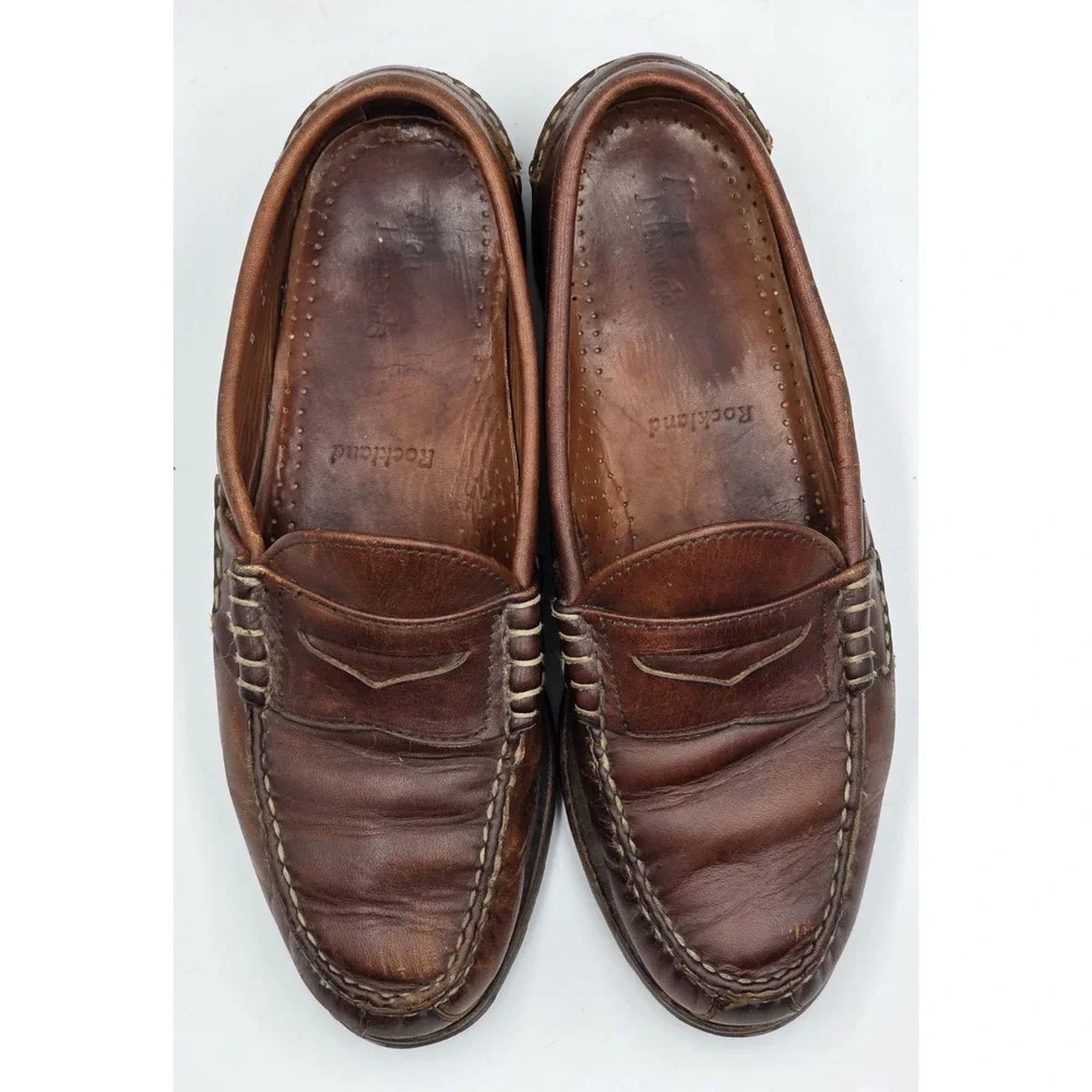 Allen Edmonds Nashua Tassel Loafers 1187 Mens 8 D Brown Leather Made in USA